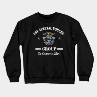 US Army 1st Special Forces Group Skull De Oppresso Liber SFG - Gift for Veterans Day 4th of July or Patriotic Memorial Day Crewneck Sweatshirt